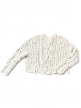 Soho & Stella Cable Knit Cropped Sweater Size Small